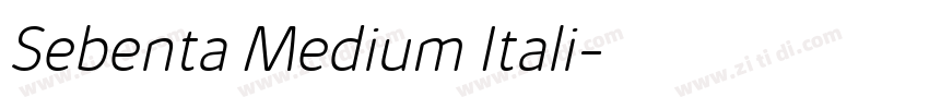 Sebenta Medium Itali字体转换